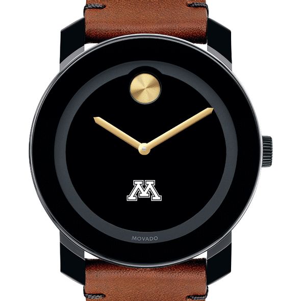 University of Minnesota Men's Movado BOLD with Brown Leather Strap - Image 1