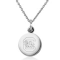 University of South Carolina Necklace with Charm in Sterling Silver - Image 1