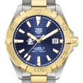 click to view Loyola Men's TAG Heuer Automatic Two-Tone Aquaracer with Blue Dial - Image 1