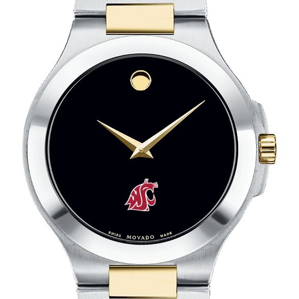 WSU Men's Movado Collection Two-Tone Watch with Black Dial - Image 1