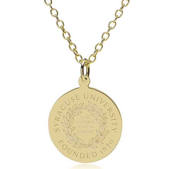 Syracuse University 18K Gold Pendant & Chain