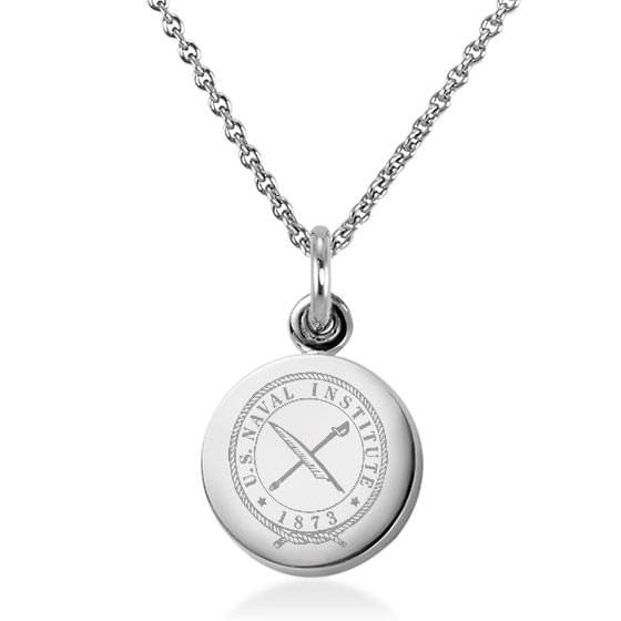 U.S. Naval Institute Necklace with Charm in Sterling Silver