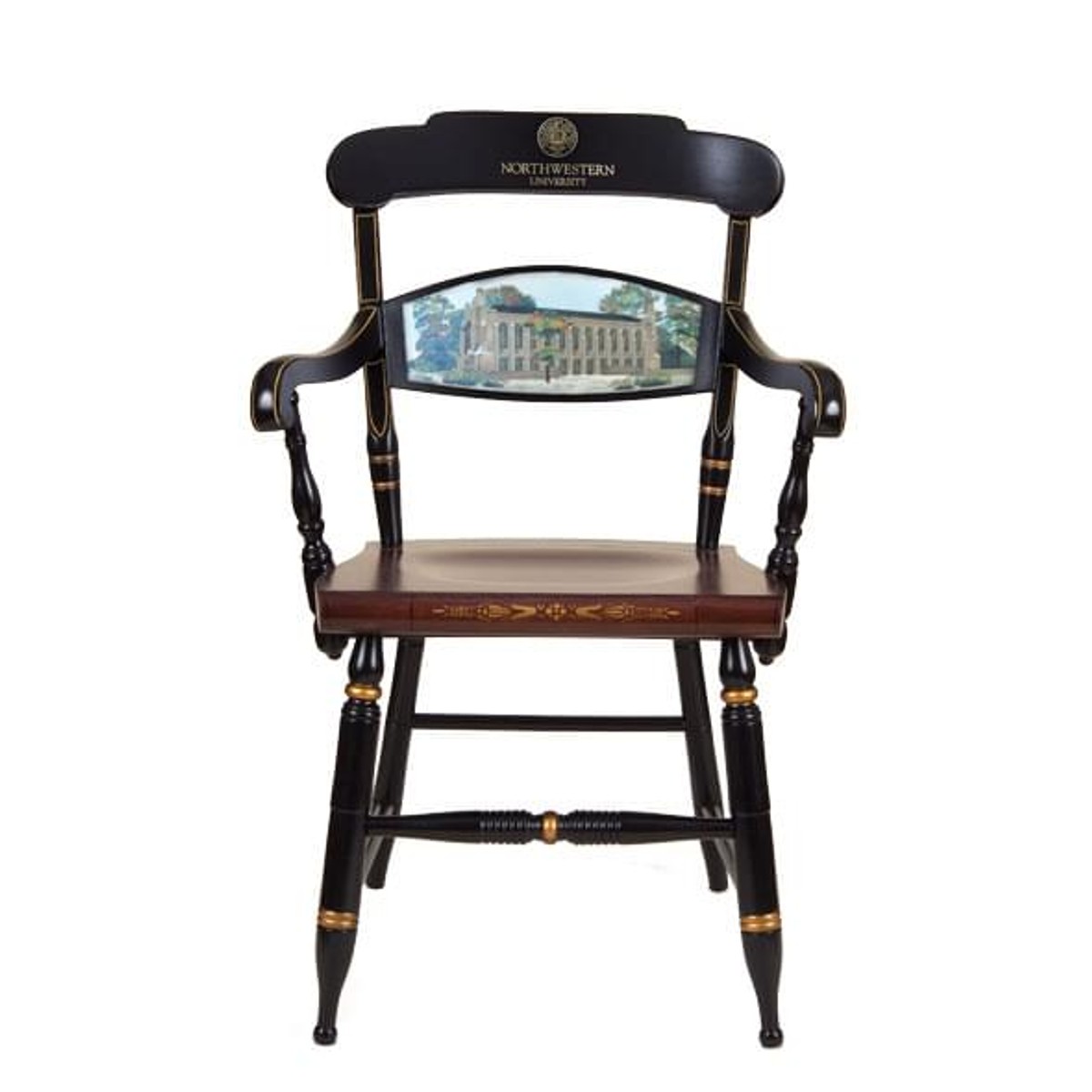 Handpainted Northwestern University Campus Chair by Hitchcock at M