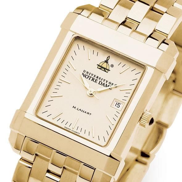 Notre Dame Men's Gold Quad Watch with Bracelet - Image 1
