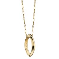 UConn Monica Rich Kosann Poesy Ring Necklace in Gold