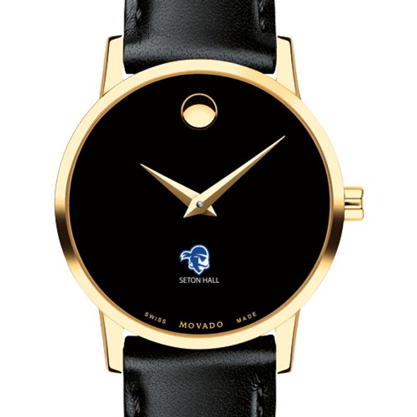 Seton Hall Women's Movado Gold Museum Classic Leather - Image 1