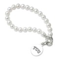 TCU Pearl Bracelet with Sterling Charm - Image 1