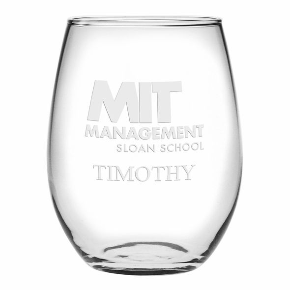 MIT Sloan Stemless Wine Glasses Made in the USA - Set of 4 - Image 1