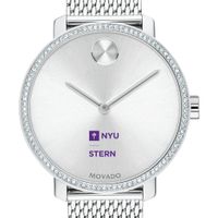 NYU Stern Women's Movado Bold with Crystal Bezel & Mesh Bracelet