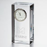 Marist Tall Glass Desk Clock by Simon Pearce