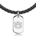 Auburn University Leather Necklace with Sterling Dog Tag - Image 2