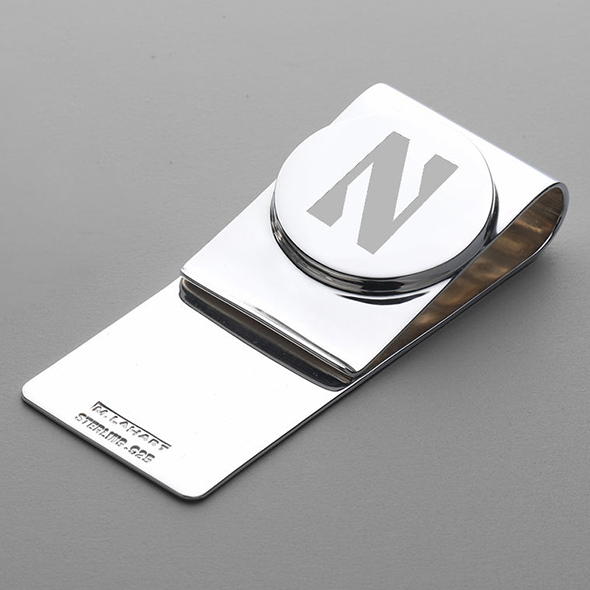 Northwestern Sterling Silver Money Clip