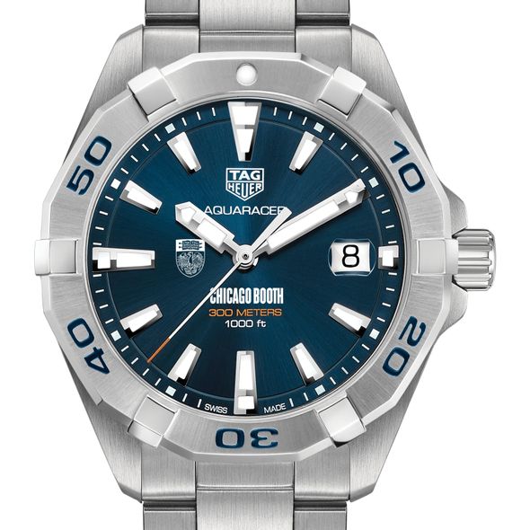 Chicago Booth Men's TAG Heuer Steel Aquaracer with Blue Dial