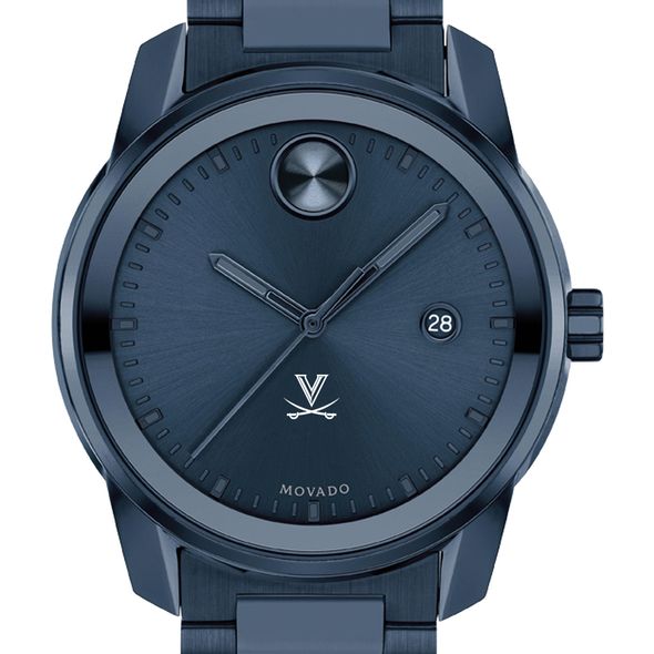 University of Virginia Men's Movado BOLD Blue Ion with Date Window - Image 1
