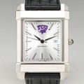 Texas Christian University Men's Collegiate Watch with Leather Strap - Image 1