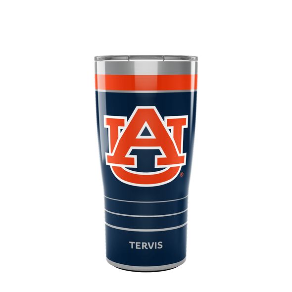 Auburn 20 oz. Stainless Steel Tervis Tumblers with Hammer Lids - Set of 2 - Image 1