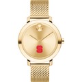 NC State Women's Movado Bold Gold with Mesh Bracelet - Image 2
