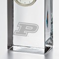 Purdue Tall Glass Desk Clock by Simon Pearce - Image 2