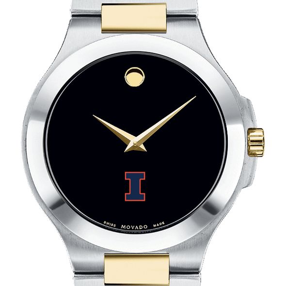 Illinois Men's Movado Collection Two-Tone Watch with Black Dial - Image 1