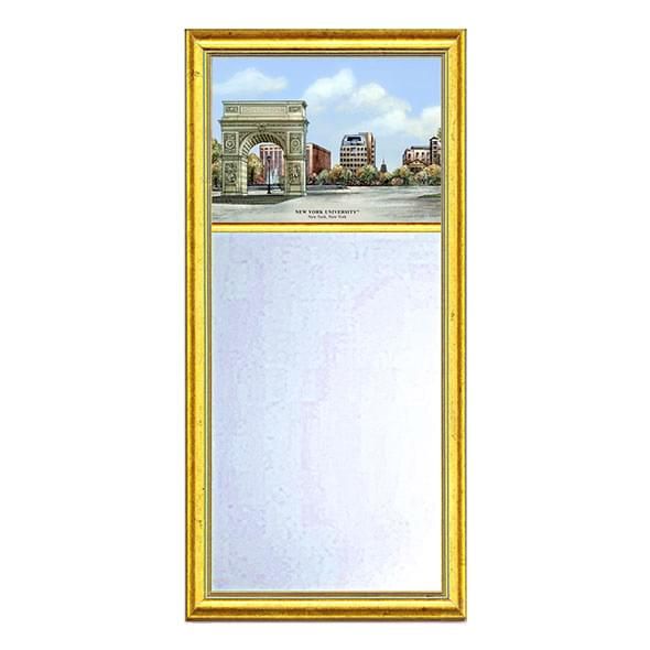NYU Eglomise Mirror with Gold Frame