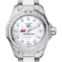 MS State Women's TAG Heuer Steel Aquaracer with Diamond Dial & Bezel