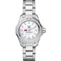 MS State Women's TAG Heuer Steel Aquaracer with Diamond Dial & Bezel - Image 2