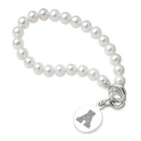 Appalachian State Pearl Bracelet with Sterling Silver Charm