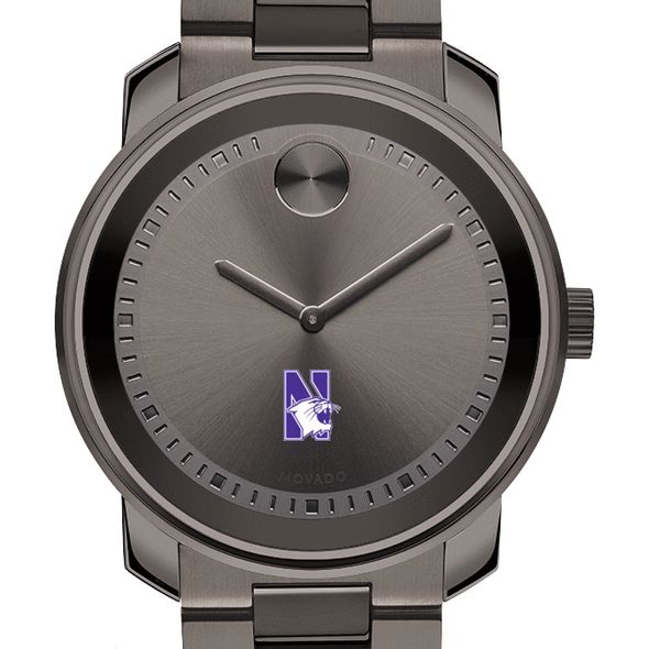 Northwestern University Men's Movado BOLD Gunmetal Grey