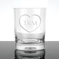 "Love You" Tumblers with Initials - Set of 4 Glasses