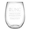 UNC Kenan-Flagler Stemless Wine Glasses Made in the USA - Set of 4 - Image 1