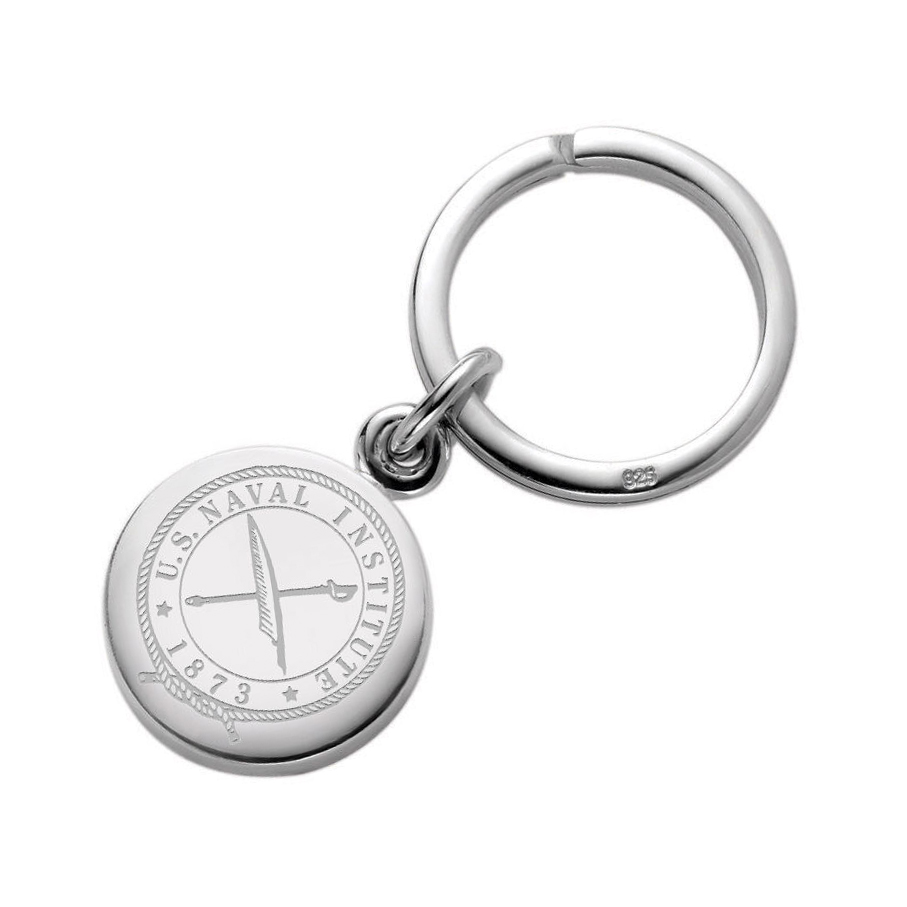 USNI Sterling Silver Insignia Key Ring