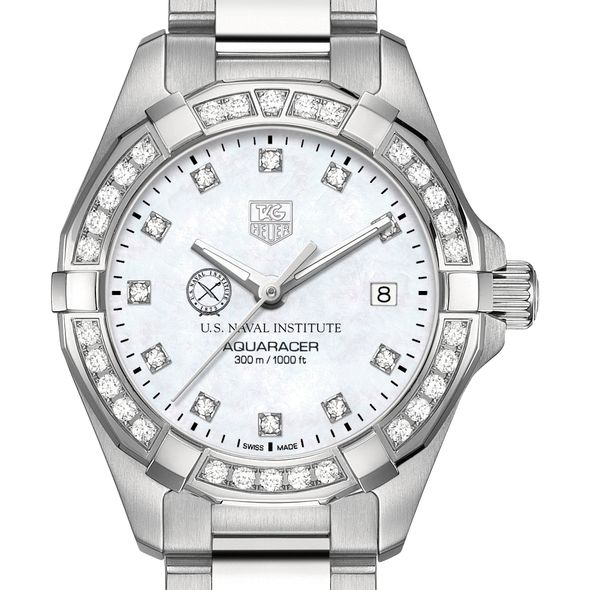 U.S. Naval Institute W's TAG Heuer Steel Aquaracer with MOP Dia Dial & Bezel