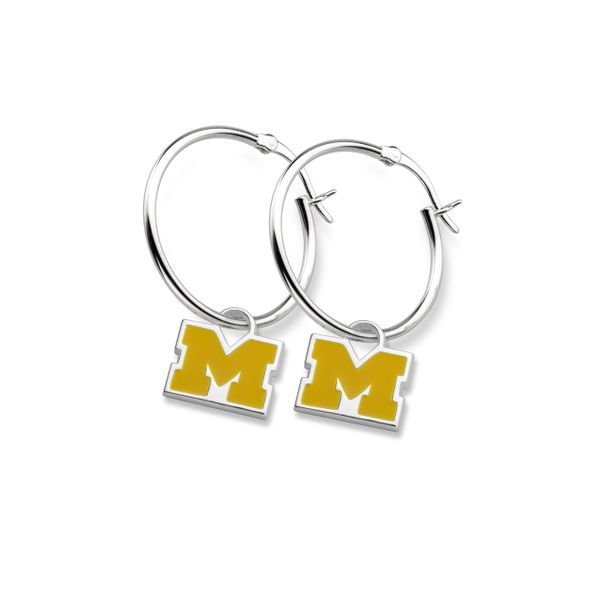 University of Michigan Sterling Silver Earrings - Image 1