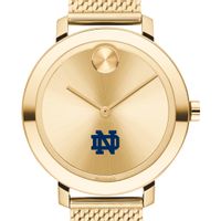 Notre Dame Women's Movado Bold Gold with Mesh Bracelet