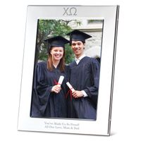 Chi Omega Polished Pewter 5x7 Picture Frame
