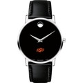 Oklahoma State University Men's Movado Museum with Leather Strap - Image 2