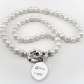NYU Stern Pearl Necklace with Sterling Silver Charm - Image 1