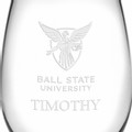 Ball State Stemless Wine Glasses Made in the USA - Set of 2 - Image 3