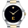 East Tennessee State Men's Movado Collection Two-Tone Watch with Black Dial - Image 1
