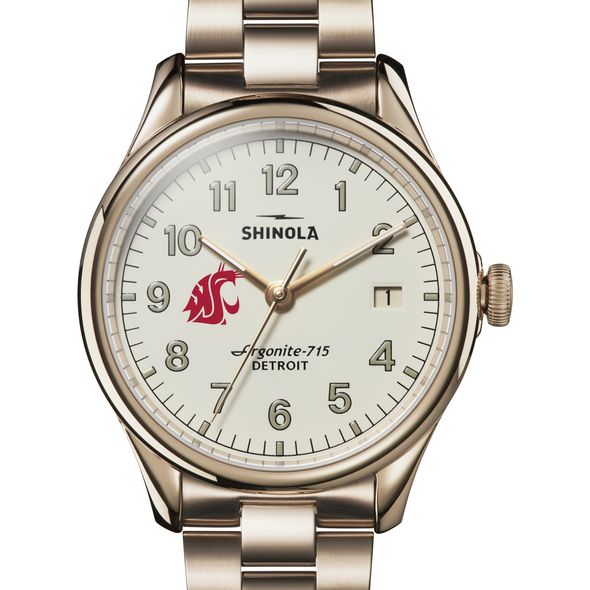 WSU Shinola Watch, The Vinton 38mm Ivory Dial - Image 1