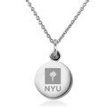 New York University Necklace with Charm in Sterling Silver - Image 1