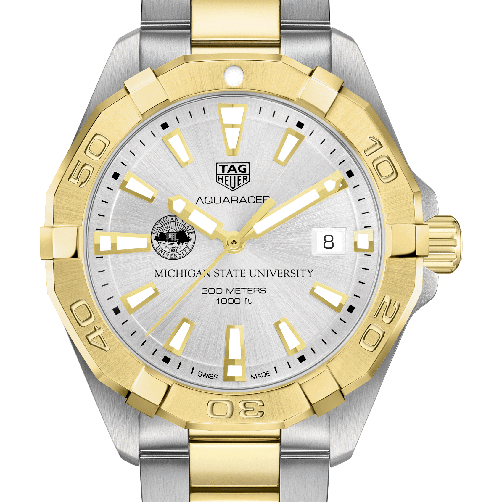 Michigan State Men's TAG Heuer Two-Tone Aquaracer
