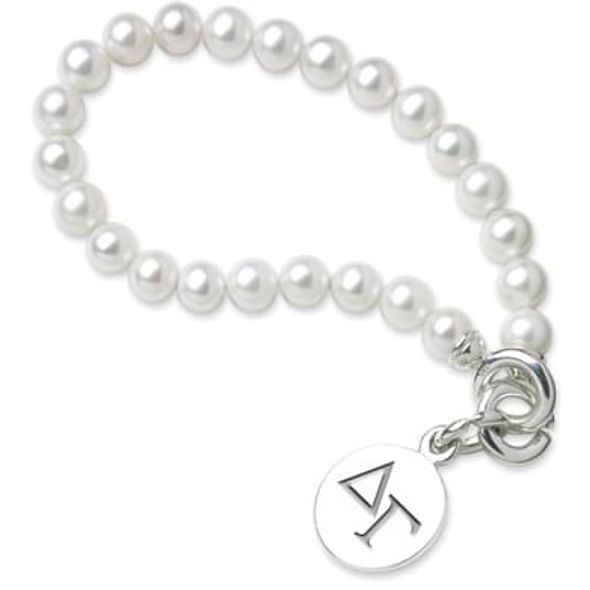 Delta Gamma Pearl Bracelet with Sterling Silver Charm - Image 1