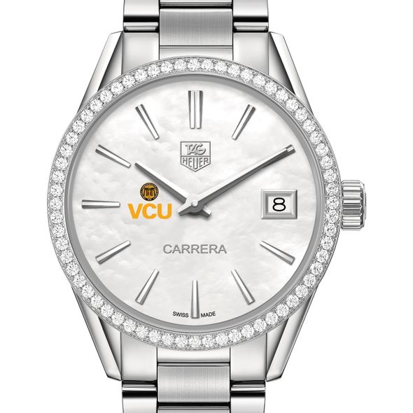 Virginia Commonwealth University Women's TAG Heuer Steel Carrera with MOP Dial & Diamond Bezel