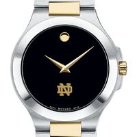 Notre Dame Men's Movado Collection Two-Tone Watch with Black Dial