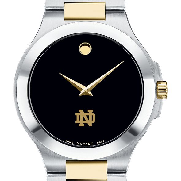 Notre Dame Men's Movado Collection Two-Tone Watch with Black Dial - Image 1