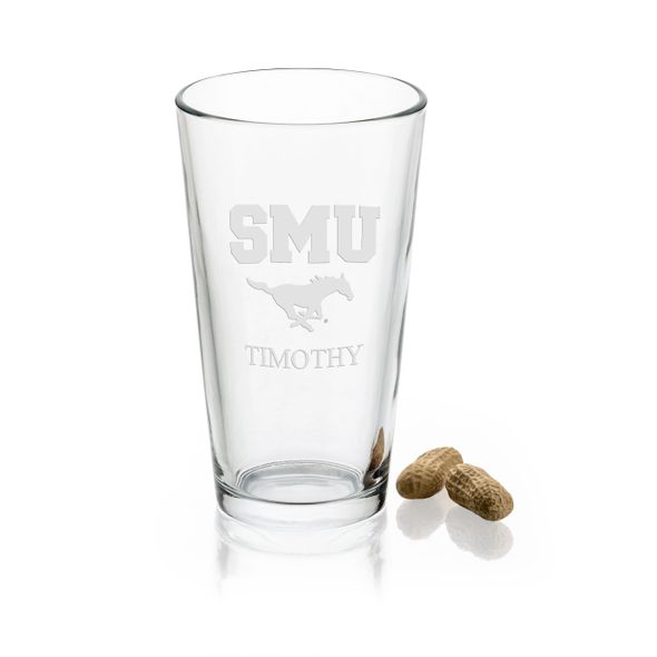 Southern Methodist University 16 oz Pint Glass- Set of 2 - Image 1