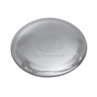 SC Johnson College Glass Dome Paperweight by Simon Pearce