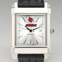 University of Louisville Men's Collegiate Watch with Leather Strap