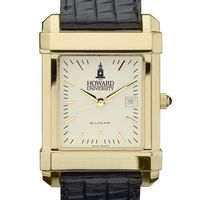 Howard Men's Gold Quad with Leather Strap